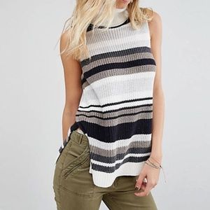 Like new! Abercrombie Striped Knit Sweater Tank - Size Small